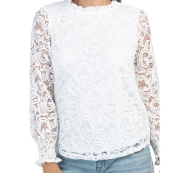 ADRIANNA PAPELL women’s lace blouse. - Picture 3 of 7